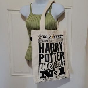 Universal Studios Harry Potter The Daily Prophet Tote Bag Undesirable No. 1 NWOT